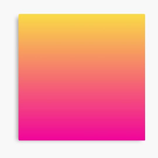 Discover Yellow and  Taffy Pink Ombre Pattern Canvas