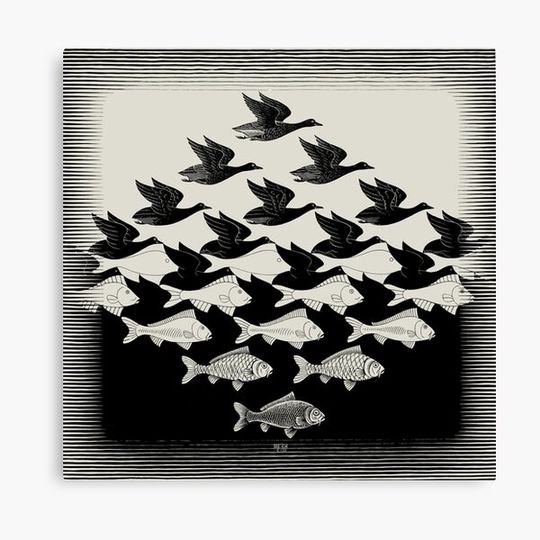 Discover M.C. Escher - Sky And Water I, 1938 Canvas