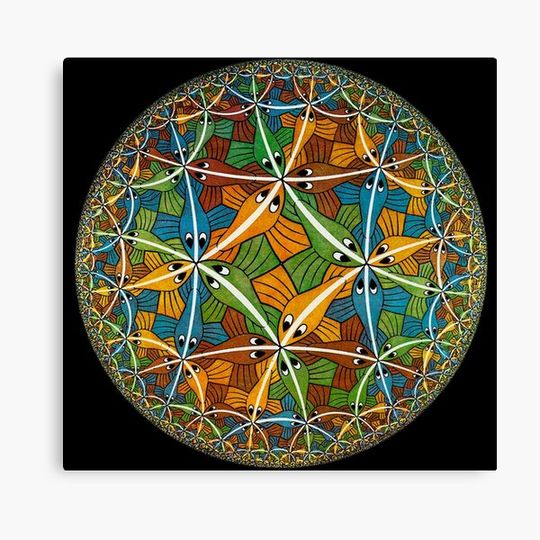Discover Circle Limit III, by Maurits Cornelis Escher Canvas