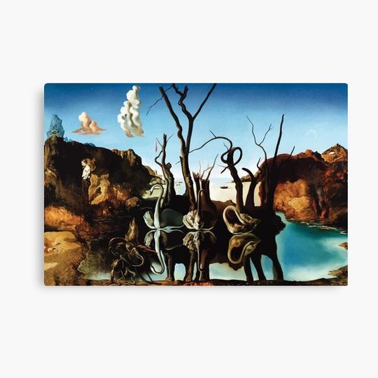Discover Salvador Dali | Swans Reflecting Elephants Canvas