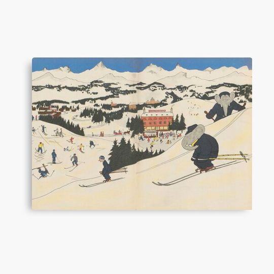 Discover vintage babar print Canvas