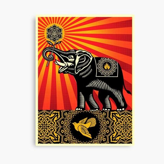 Discover Shepard Fairey Elephant Canvas