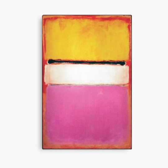Discover Mark Rothko | White Center (Yellow, Pink and Lavender on Rose) Canvas