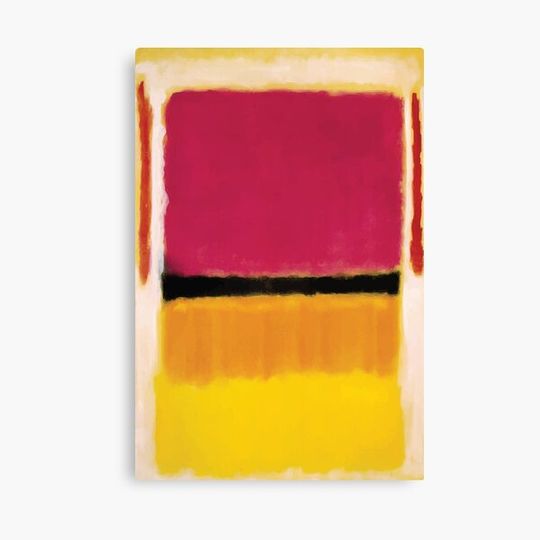Discover Mark Rothko | Violet, Black, Orange Yellow on White and Red Canvas
