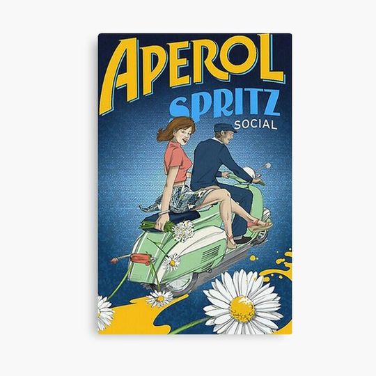 Discover Vintage Aperol Spritz Social Poster Canvas