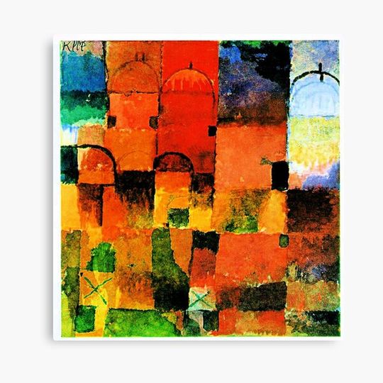 Discover Red and White Domes by Paul Klee Canvas