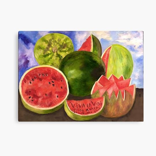 Discover Viva la Vida, Watermelons by Frida Kahlo Canvas