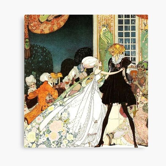 Discover Kay Nielsen ~ The Twelve Dancing Princesses from In Powder and Crinoline illustration  ~ Hodder & Stoughton ~ 1913 Canvas