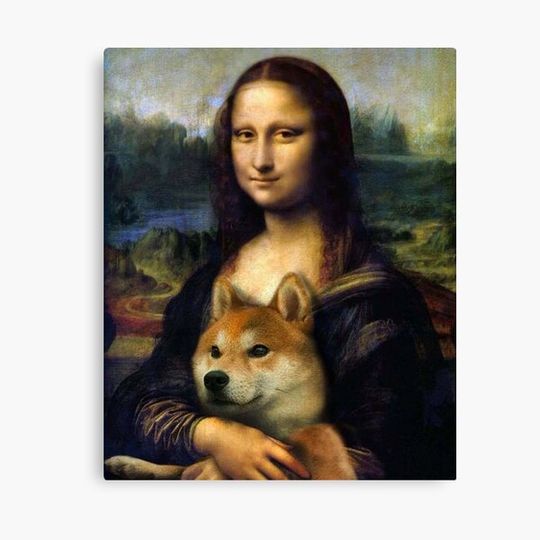 Discover SHIBA INU MONA LISA Canvas