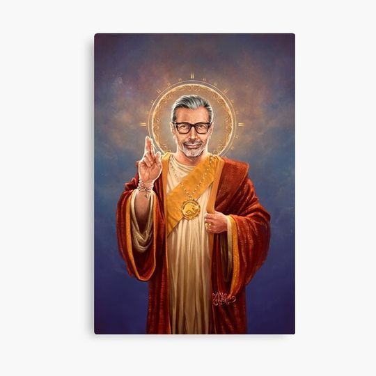 Discover Saint Jeff of Goldblum - Jeff Goldblum Original Religious Painting Canvas