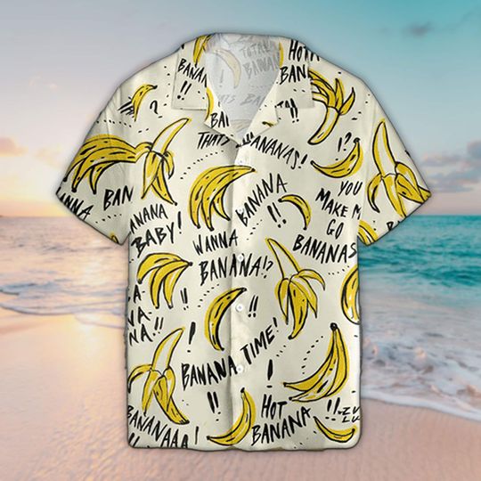 Discover Unisex Banana Hawaiian Shirt It's Banana Time Hawaiian Shirt
