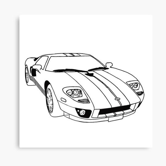 Discover GT 40 Wireframe Drawing Canvas
