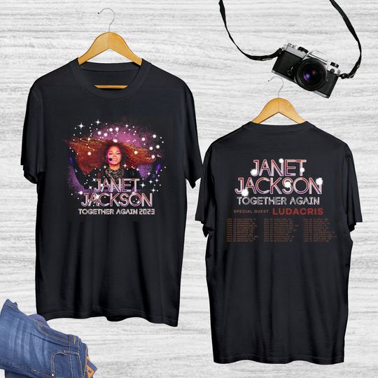 Discover Janet Jackson Together Again Tour 2023 T-Shirt, Janet Jackson Shirt