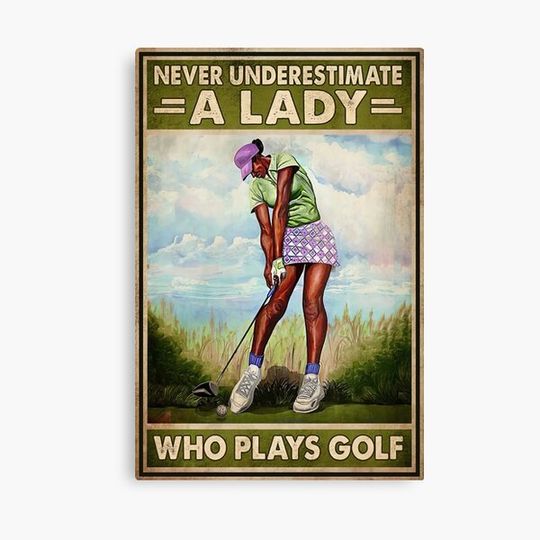 Discover Never Underestimate a Lady Golfer - Canvas Decoration