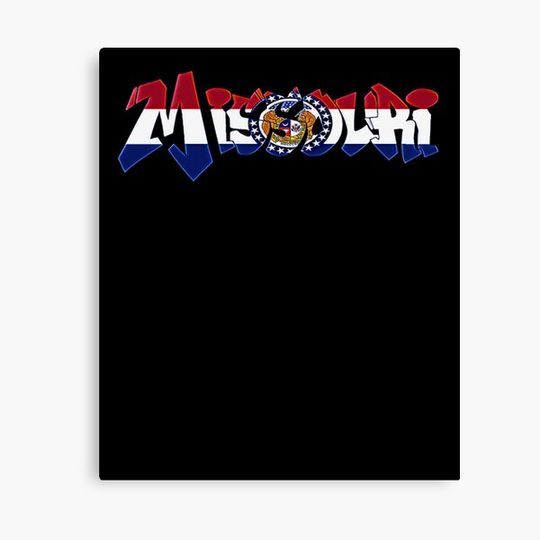 Discover Missouri DMV License Plate Graffiti Canvas
