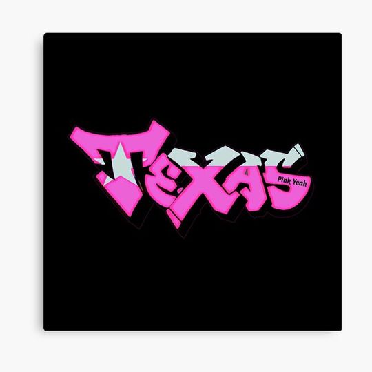 Discover Pink Texas Flag Pattern Canvas