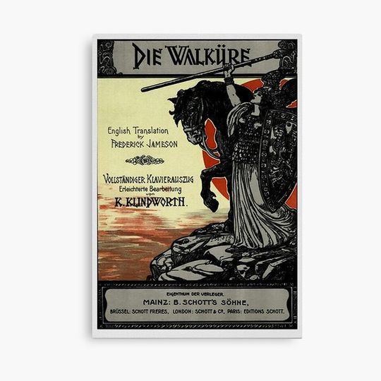 Discover Vintage Poster, Wagner's opera Die Walküre, 1899 Canvas
