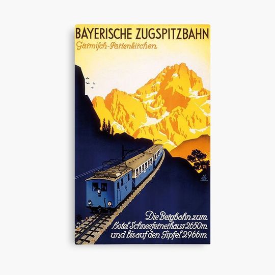 Discover Garmisch Partenkirchen...Bayerische Zugspitzbahn Canvas