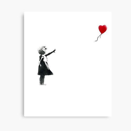 Discover Banksy street art the balloon girl Canvas