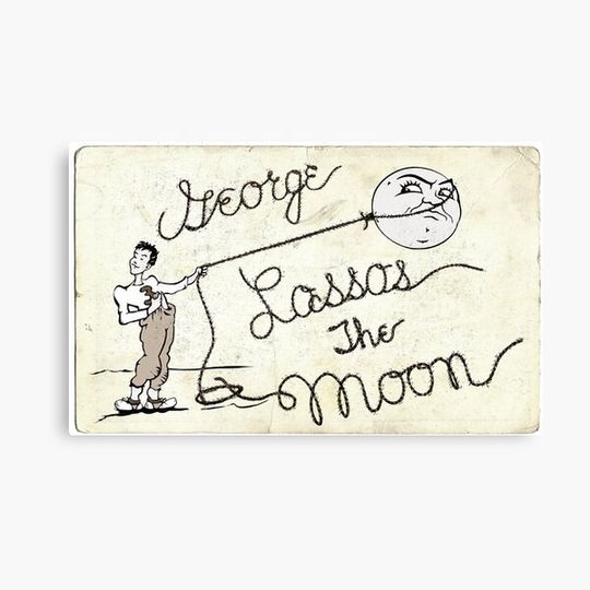 Discover George lassos the moon, It's a wonderful life, George Bailey, Hee-haw, Capra, Christmas classic movie Canvas