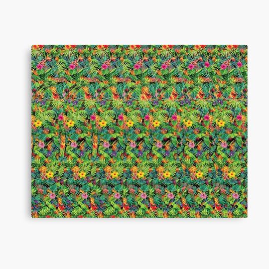 Discover Summer Drink 3D Hidden Image Stereogram Illusion Canvas