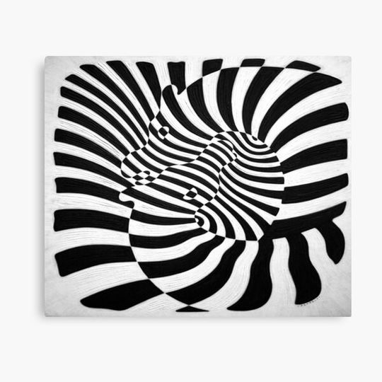 Discover Zebras by Victor Vasarely Canvas