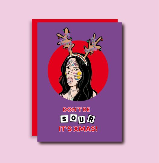 Discover Olivia Rodrigo Christmas Poster, Olivia Rodrigo Card Poster