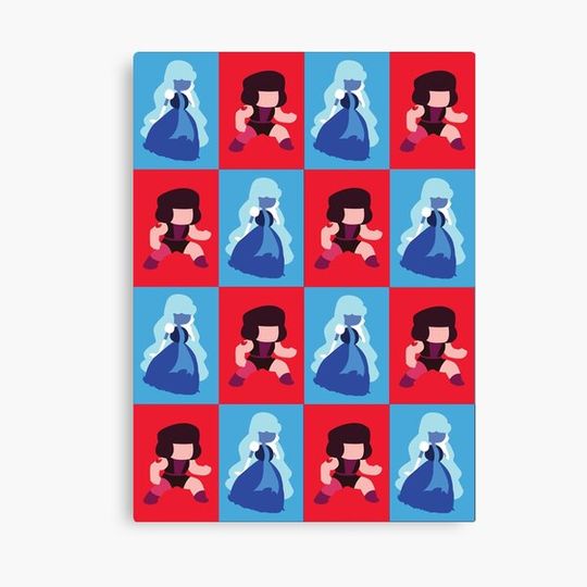 Discover Steven Universe - Ruby Sapphire Rupphire Pattern Canvas