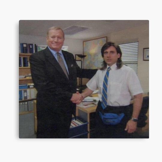 Discover Young michael scott shaking hands MEME Canvas