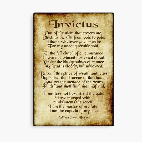 Discover Invictus - Old Parchment Design Canvas