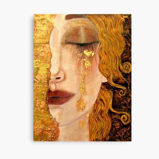 Discover Freya's Tears (Golden Tears) portrait by Gustav Klimt Canvas