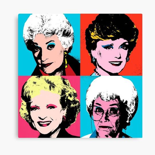 Discover Golden Warhol Girls Canvas