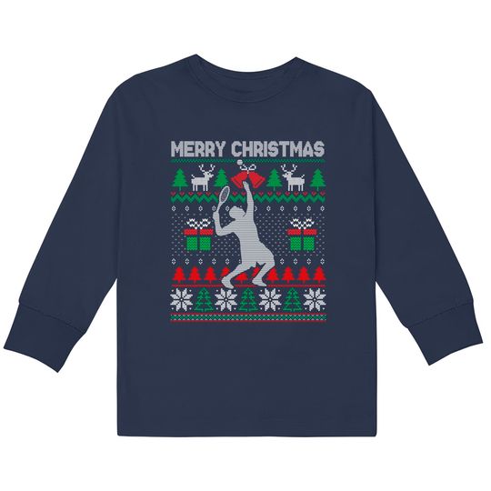 Discover Tennis Christmas Kids Long Sleeve T-Shirts