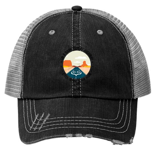 Discover On A Dark Desert Highway Cool Wind In My Hair Vintage Trucker Hats