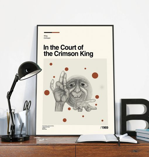 Discover king krimson - In the Court of the Crimson King - Minimalist Album Poster