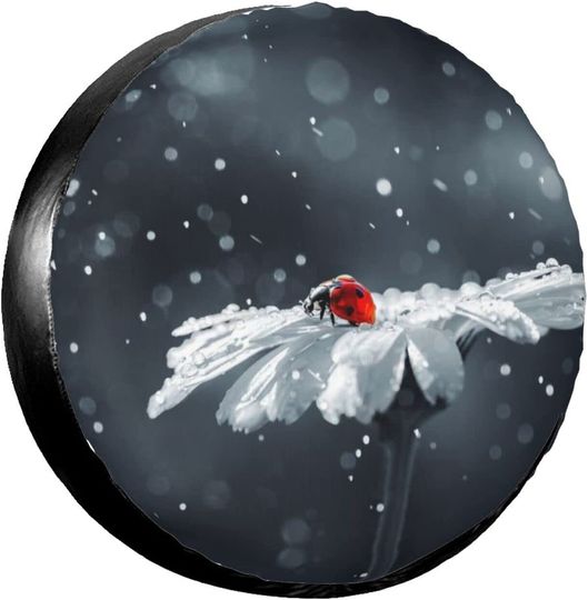 Discover Ladybug On Daisy Flower Spare Tire Covers