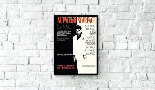 Discover Scarface Movie Poster, Vintage Movie Poster