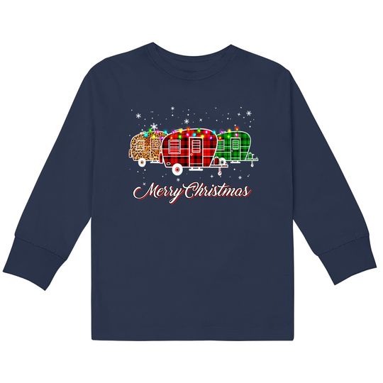 Discover Camper Christmas Kids Long Sleeve T-Shirts