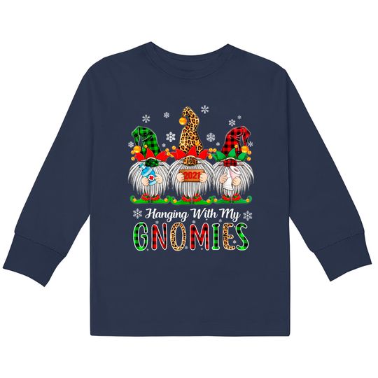 Discover Hanging With My Gnomies Christmas 2021 Kids Long Sleeve T-Shirts