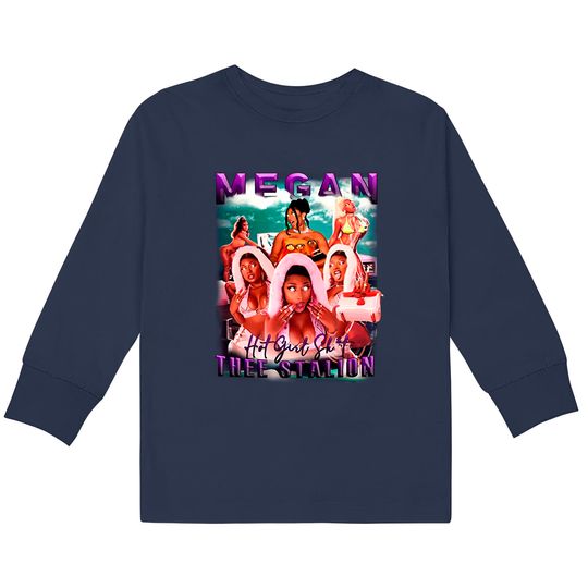 Discover Vintage Megan Thee Stallion Kids Long Sleeve T-Shirts
