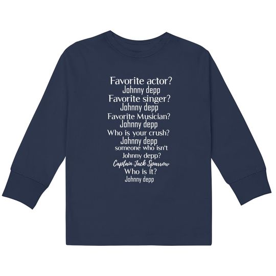 Discover Favorite actor? Johnny depp  Active Kids Long Sleeve T-Shirts
