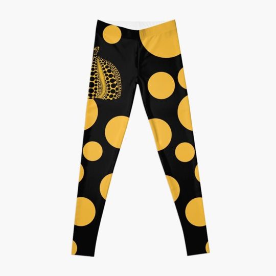 Discover Yellow dots Yayoi Kusama inspired Leggings