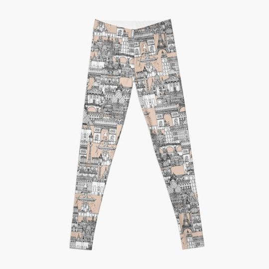 Discover Paris toile sugar pink Leggings