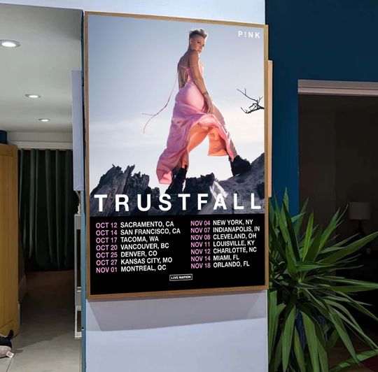 Discover Pink - Trustfall 2023 tour Poster