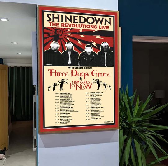 Discover Shine-down 2023 the Revolutions Live Tour Poster