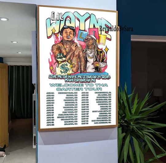 Discover Lil Wayne, Welcome To Tha Carter Tour Dates 2023 Poster