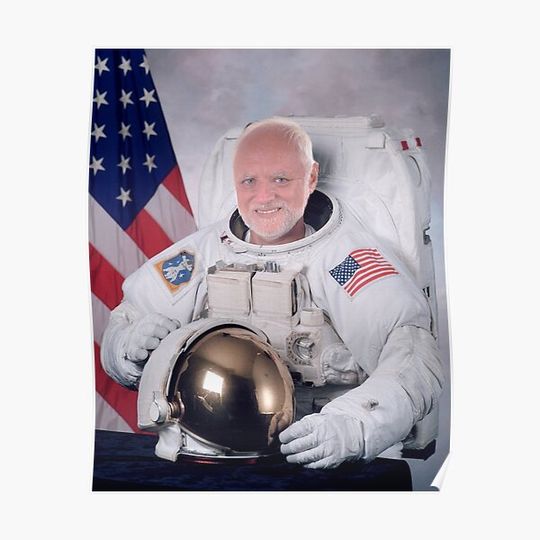 Discover Hide the pain Harold Spacesuit Premium Matte Vertical Poster