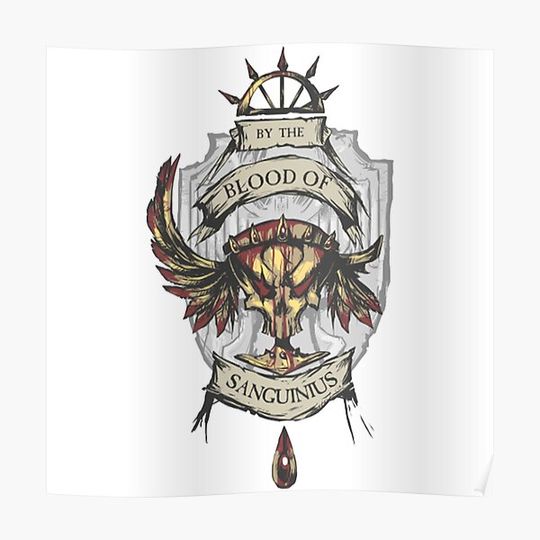 Discover By the Blood of Sanguinius - Blood Angels Premium Matte Vertical Poster