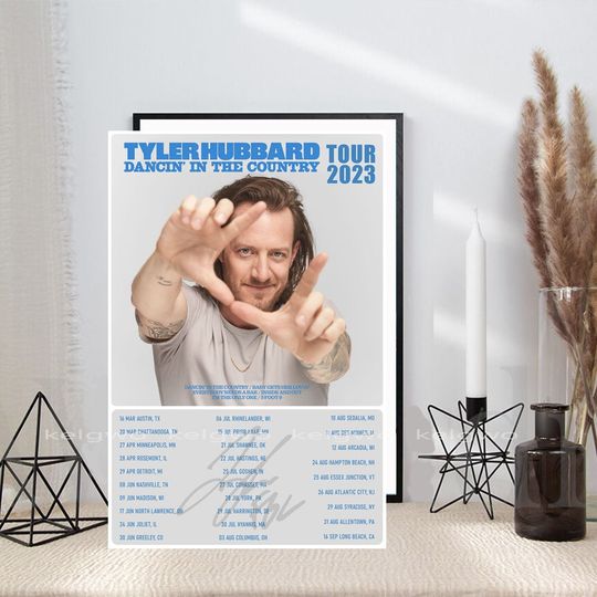 Discover Tyler Hubbard tour 2023 Poster - World Tour 2023 Poster
