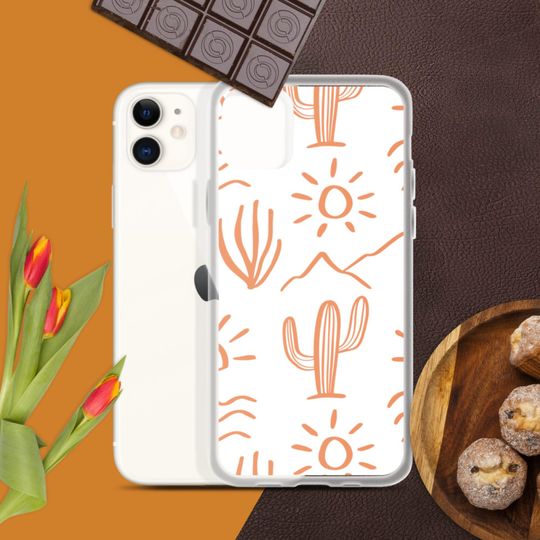Discover Abstract Desert iPhone Case - Cactus Design